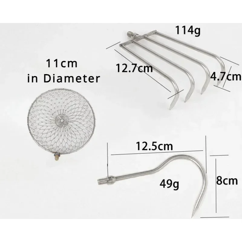 Ice Pick Pick - Teleskopstange aus Edelstahl, einziehbarer Harrow-Spatenhaken, Eisschaufel,