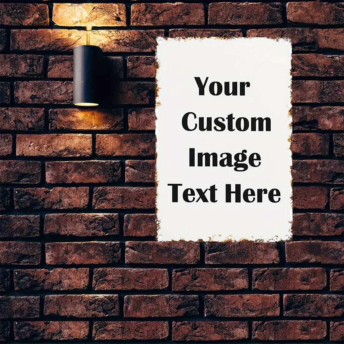 Home Bar Signs - Personalisiertes Foto- & Text-Blechschild - Vintage