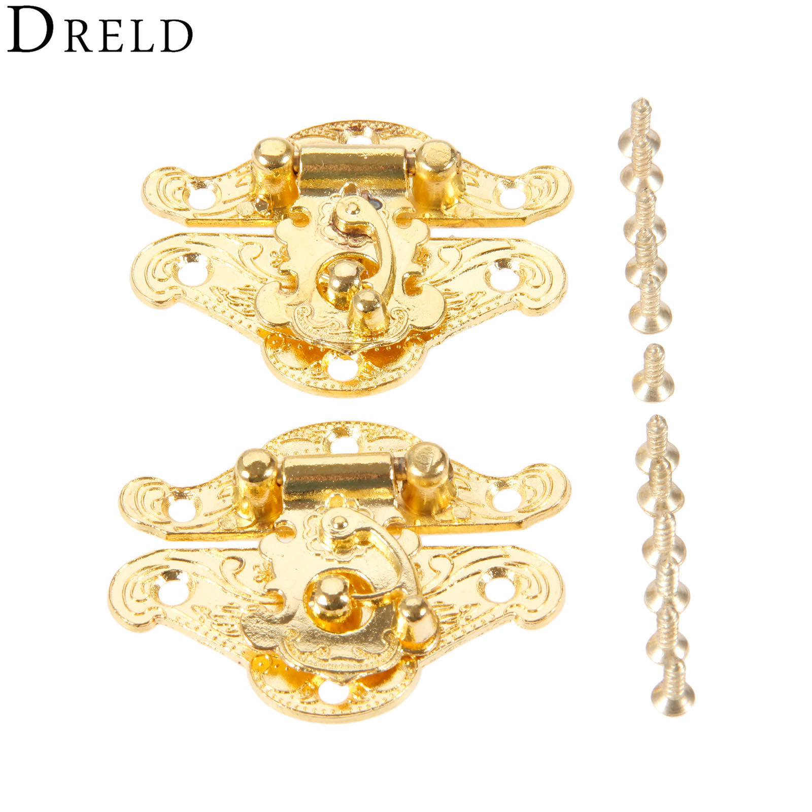 Bar Cart Gold - DRELD 2Pcs Antike Gold Box Latch