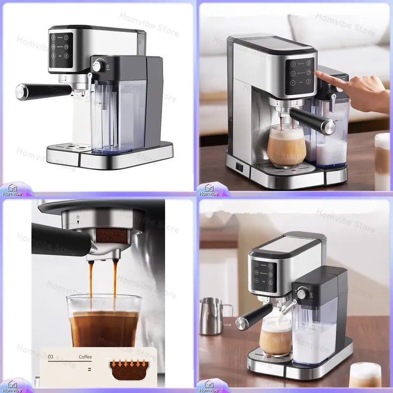 Home Barista - Edelstahl Espresso 20 Bar Kaffeemaschine Tragbar