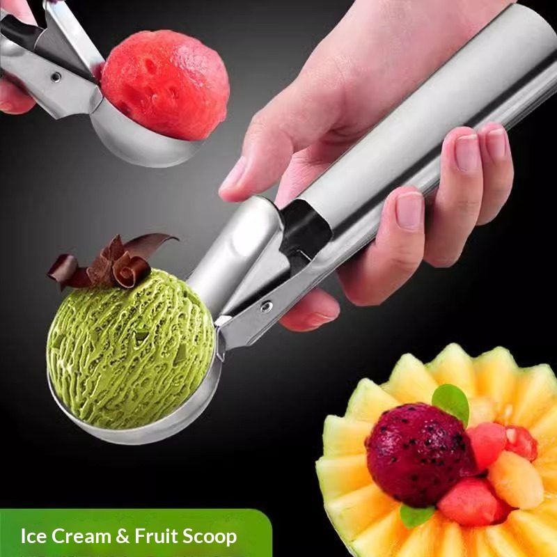 Ice Pick Pick - Edelstahl-Eisportionierer mit Auslösemechanismus, Einfache Entnahme, Multifunktionaler