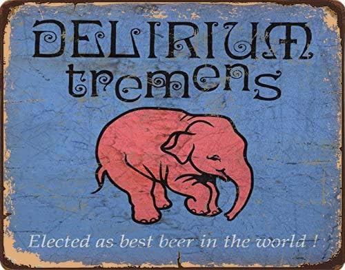 Home Bar And Coffee - Blechschild im Vintage-Stil mit Motiv „Delirium