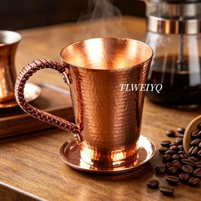 Mule Copper Mug - Vintage Kupfer-Kaffeetasse, mit Deckel, 400 ml,