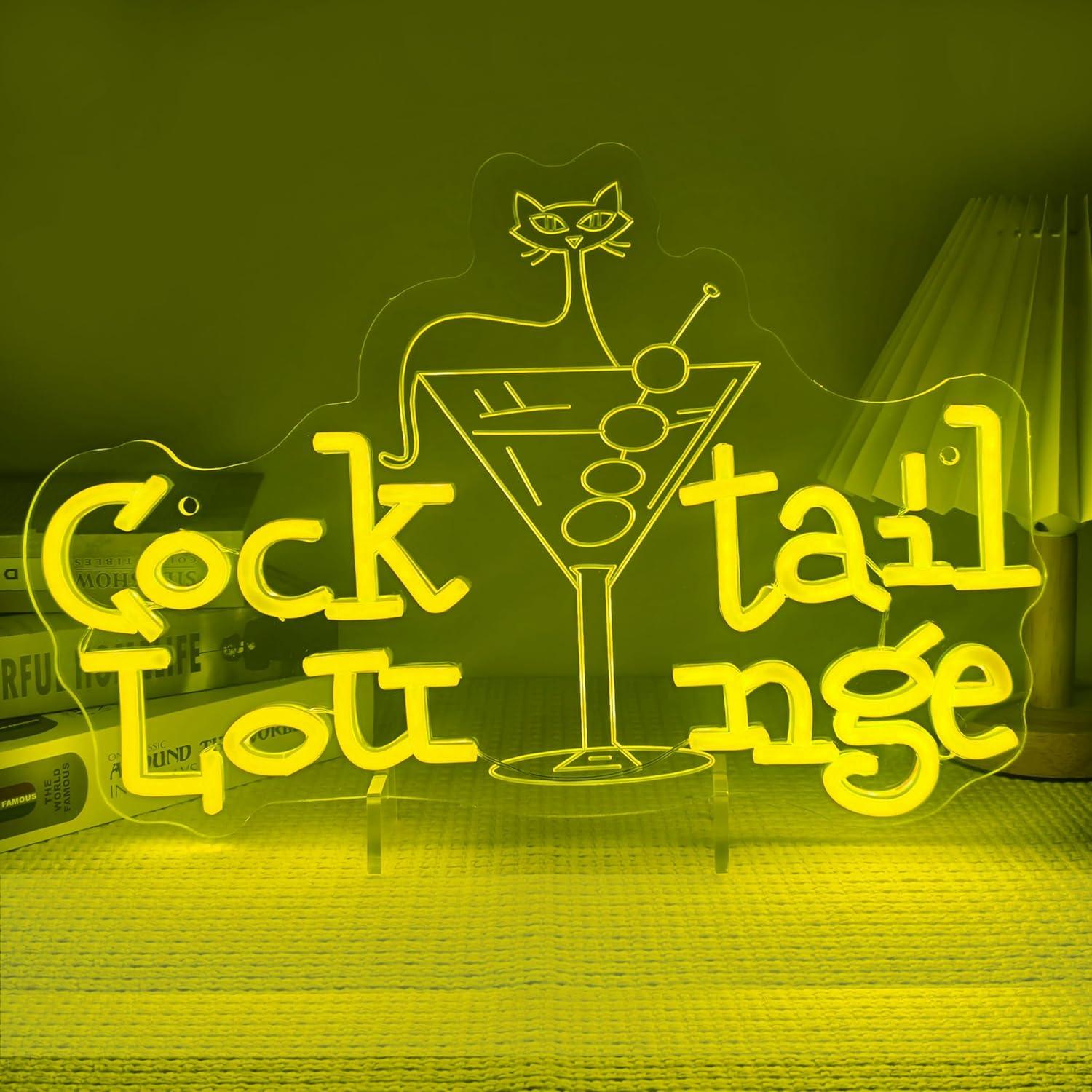 Home Bar Signs - Cocktail-Lounge Neonschild Dimmbares LED-Licht für Bar,