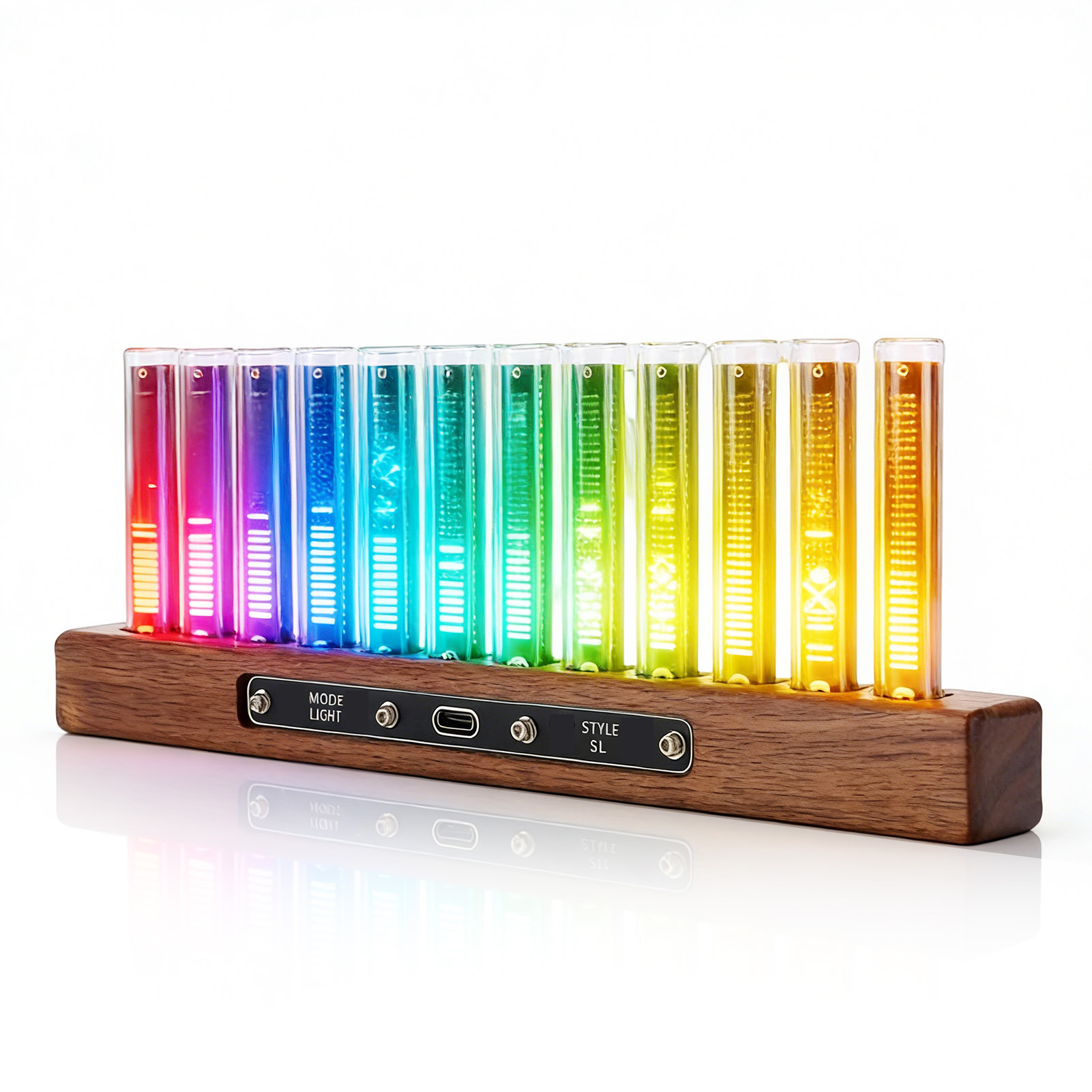 Home Bar Supplies - LED-Musik-Spektrum-Anzeige Heim-Audio-Analysator Hochempfindliche Musik-Rhythmus-Lichtleiste mit 12