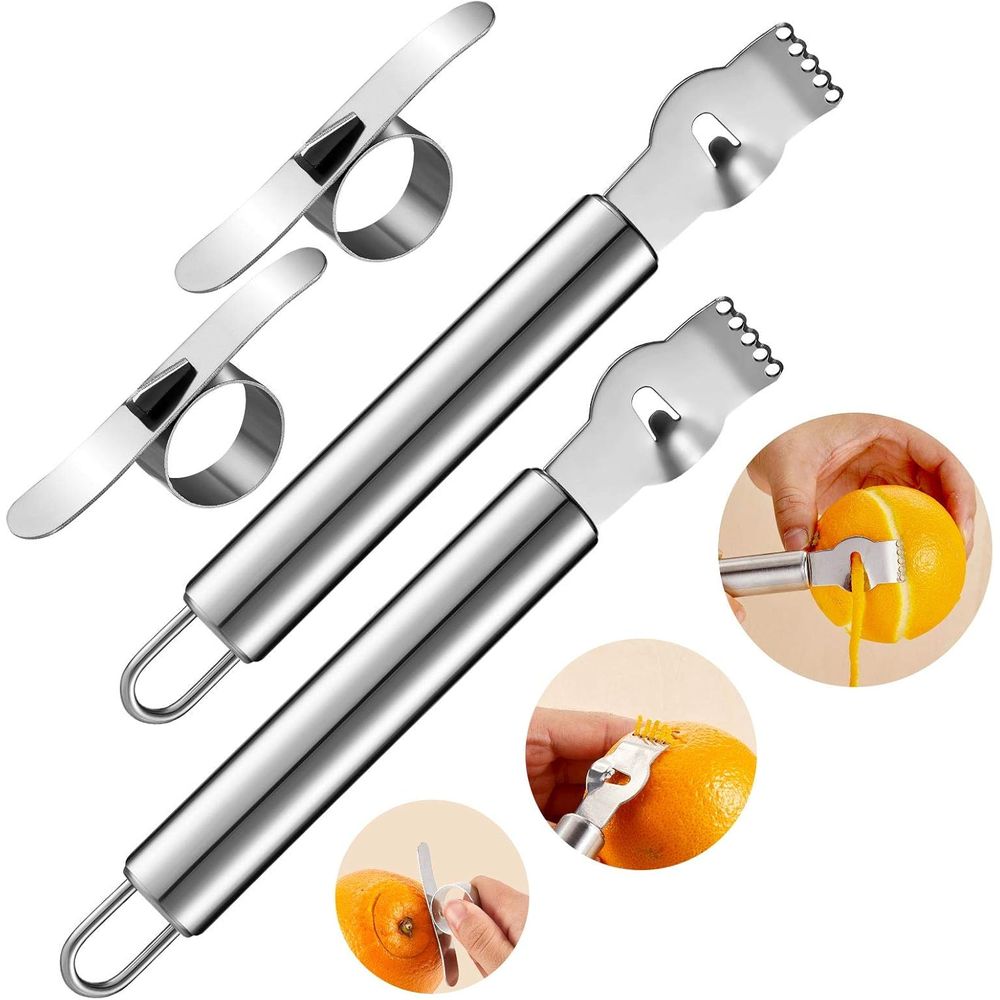 4-teiliges Edelstahl-Zitronens – Peeler Channel Knife Bewertung und Preis