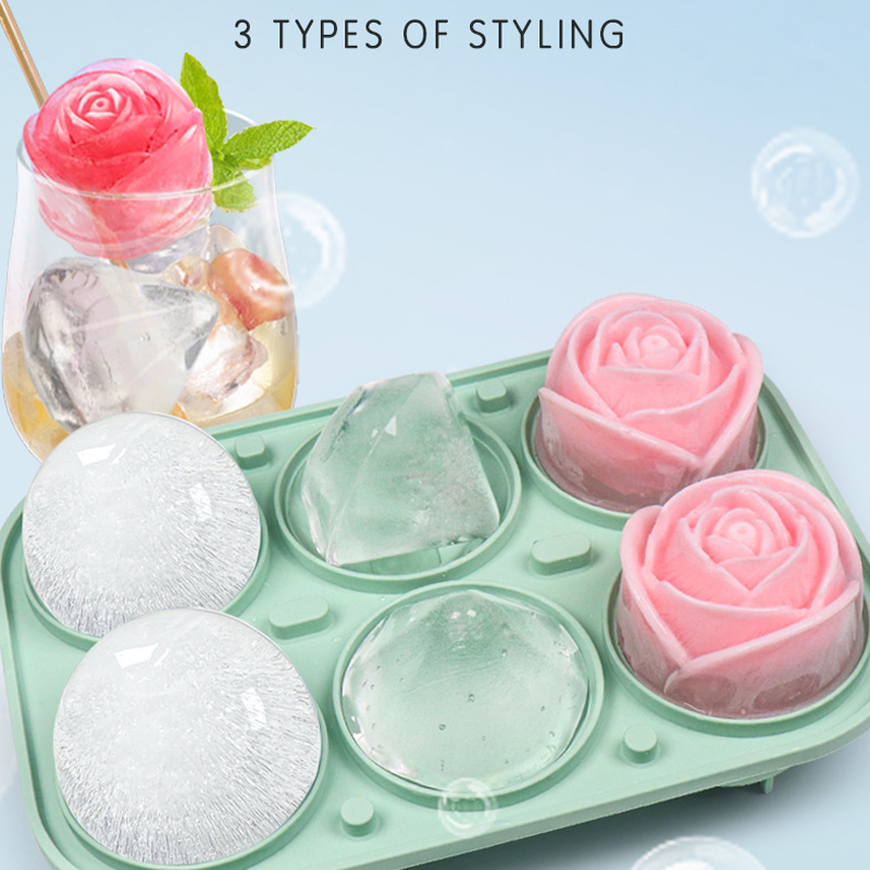 3D Rose Diamant Runde Eiswürfe – Ice Mold Sphere Bewertung und Preis