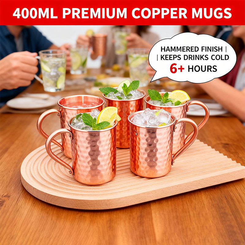 Neue 100% Kupferbecher, reine  – Mule Copper Mug Bewertung und Preis