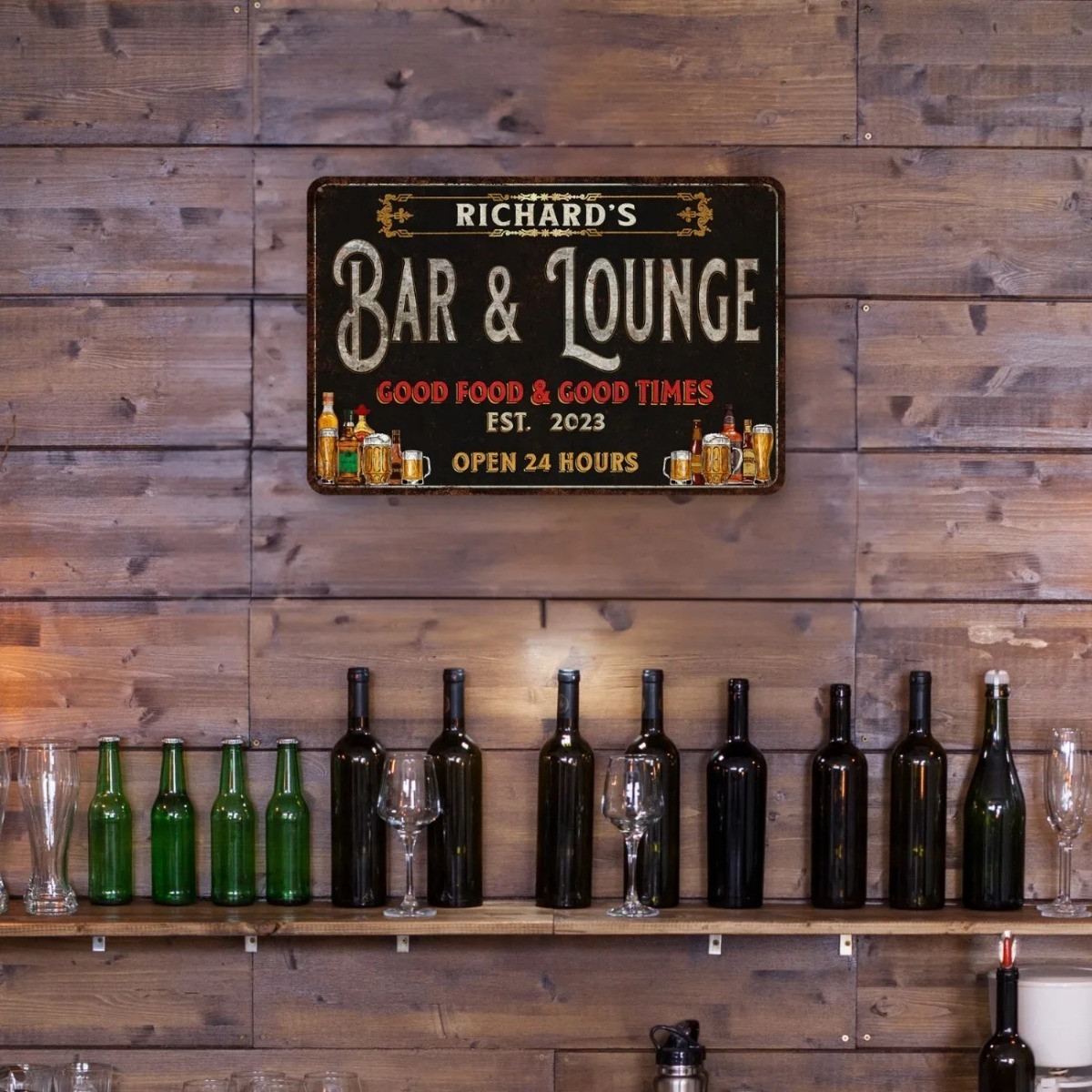 Individuelles Bar- und Lounge- – Home Bar Signs Bewertung und Preis