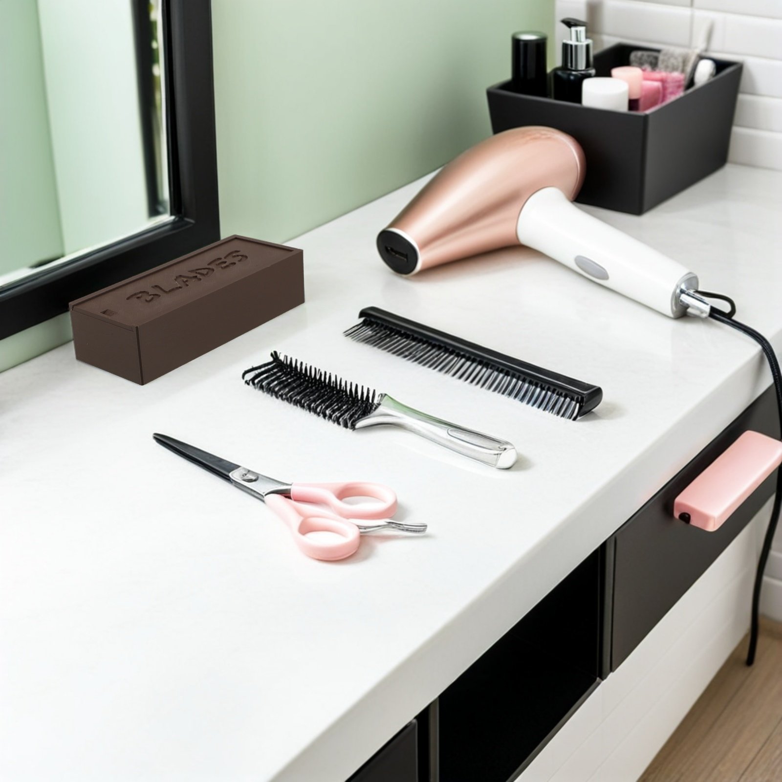 Braune Doppelfach-Aufbewahrung – Home Barber Bewertung und Preis