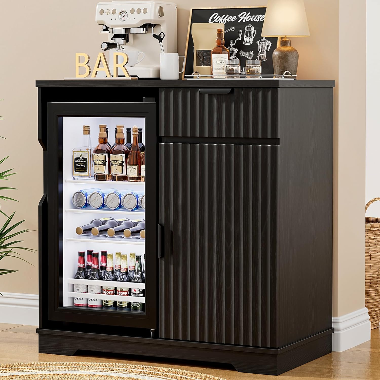 Gerillter Mini-Kühlschrank (in – Home Bar And Cabinet Bewertung und Preis